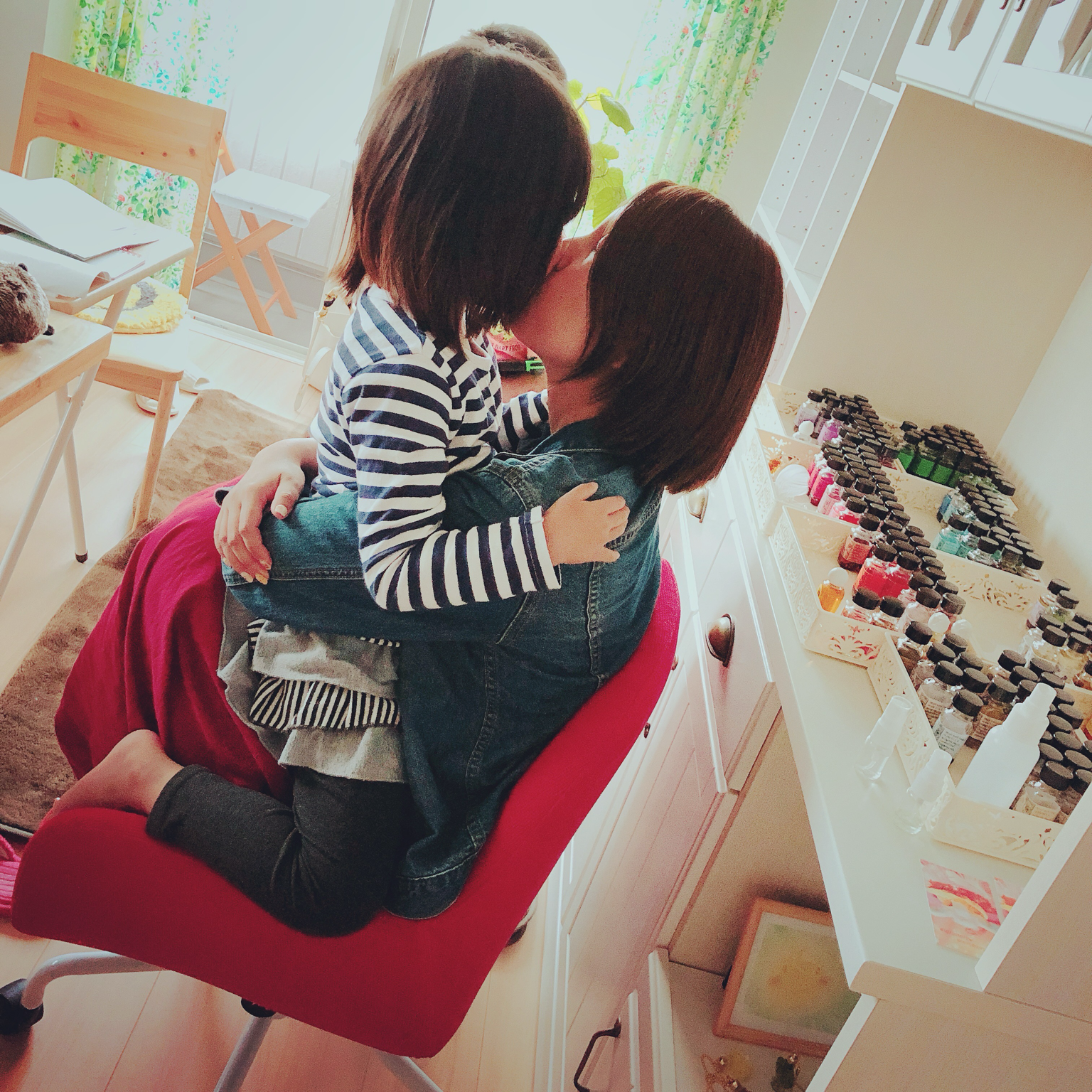 オフィスサロンで過ごしていた子ども